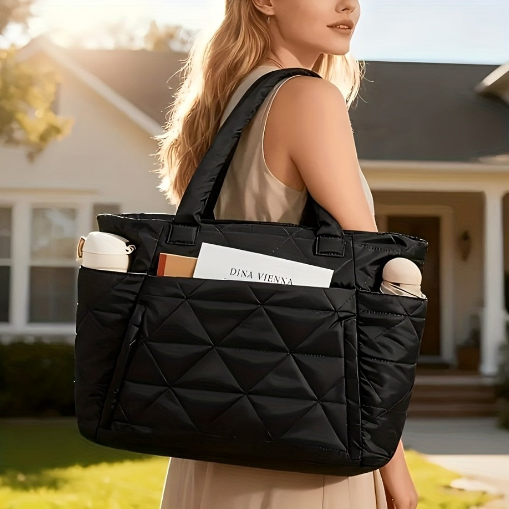 Tote Bag for Women – Quilted, Large Capacity, for Travel & Work | Bag Vero – detail view 20
