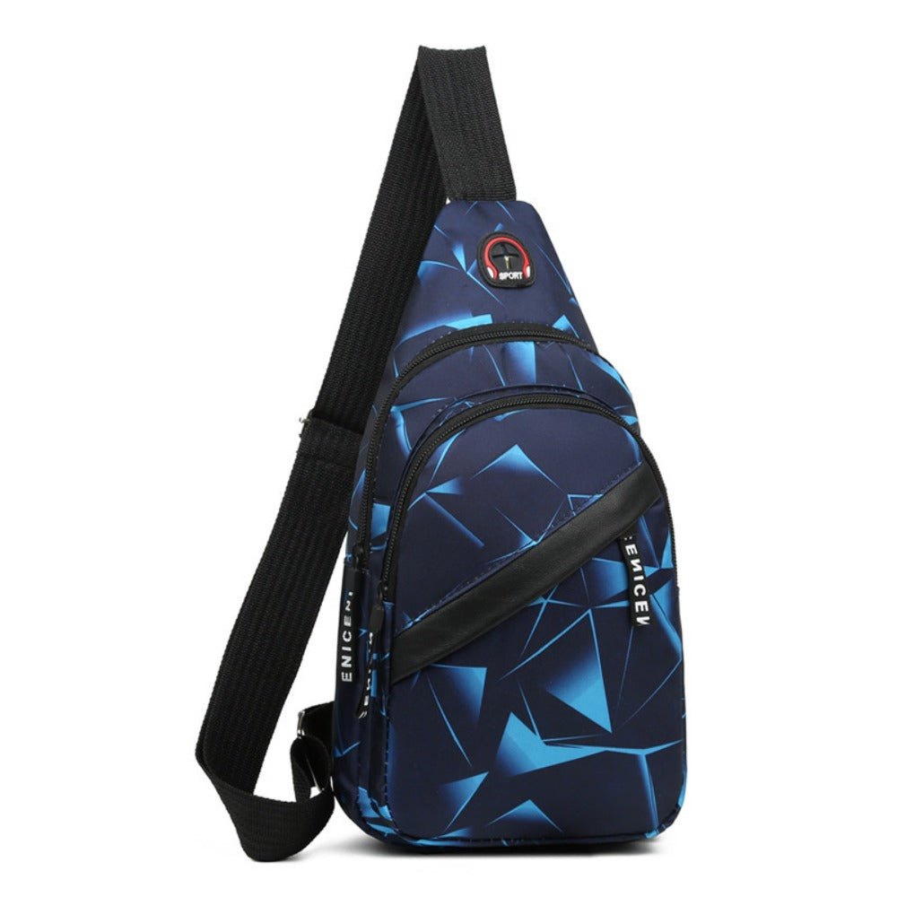 Men's Casual Chest Bag - Trendy Sports Crossbody with Adjustable Strap, Multifunctional Shoulder Sling in Red