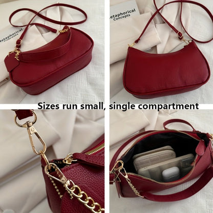 Casual Fashion Single Shoulder Crossbody Bag, Adjustable Shoulder Strap, Elegant Design Underarm Bag, Suitable for Casual, Commuting, And Daily Use, Perfect Gift for Women Returning to School, Party Handbag, Textured End