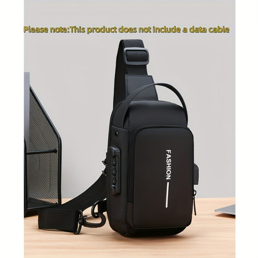 Anti-Theft Backpack, High-Capacity Adjustable Crossbody Backpack | Men'S, Anti-Theft Password Lock, Durable Fabric, Multi-Compartment Design, Secure Zipper Closure, Secure Travel Bag, It'S an Excellent Gift for Your Family And Friends