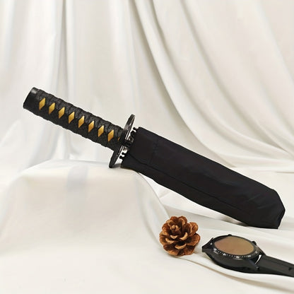 Samurai Sword Umbrella with Samurai Sword Handle, 20% Off Windproof Travel Umbrella, Lightweight And Portable Foldable Rain And Sun Umbrella for Outdoor Use