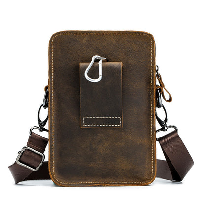 Authentic Leather Upper Layer Cowhide Vintage Crossbody Bag, Premium Waist Pouch, Long-Lasting And Crease-Resistant, Perfect for Gifting