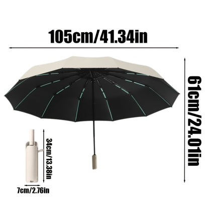 Windproof Automatic Umbrella 80 Reinforced Fiberglass Ribs, Stormproof 50+ For Men Women, Compact Folding Sun Rain Umbrellas