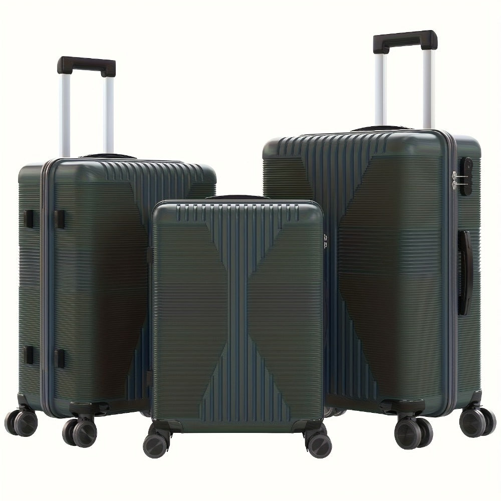 3pcs Luggage 20/ 24/ 28-Inch, Durable Hard Shell, 360 Spinner Wheels, Multifunctional Large Capacity, Lightweight Travel Suitcase