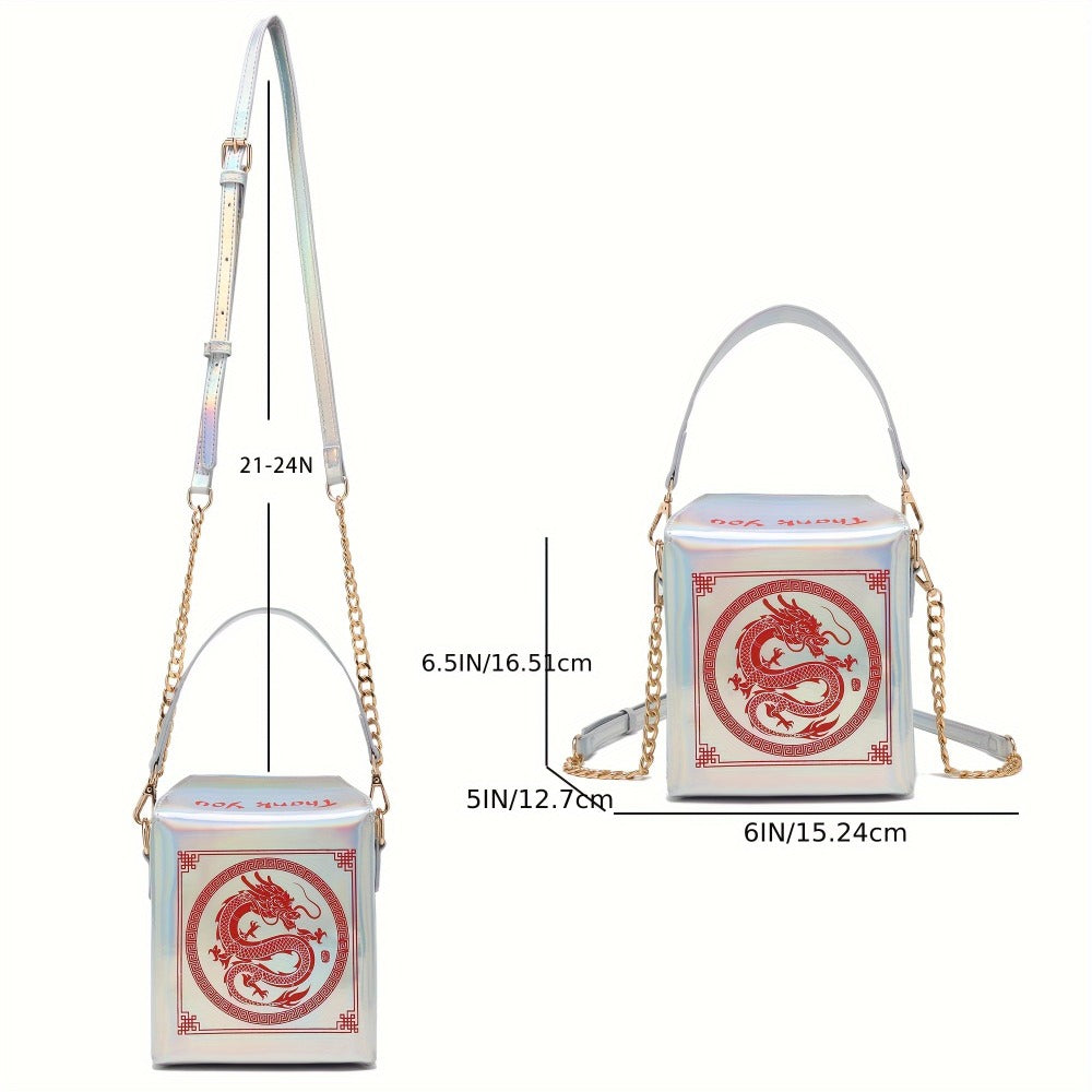 Crossbody Bag for Women – Dragon Pattern Novelty Messenger Removable | Bag Vero – detail view 8