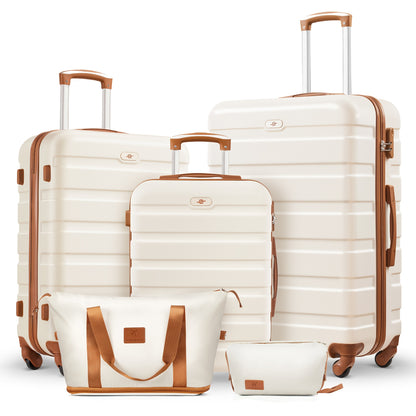 Suitcase Set, Multi-piece Suitcase Set, Abs Material + Safety Combination Lock + Three-section Adjustable Pull Rod +360°, Rich Suitcase Set