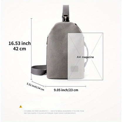 Men's Crossbody Bag – Canvas, Large Capacity, for Travel & Work | Bag Vero – detail view 6