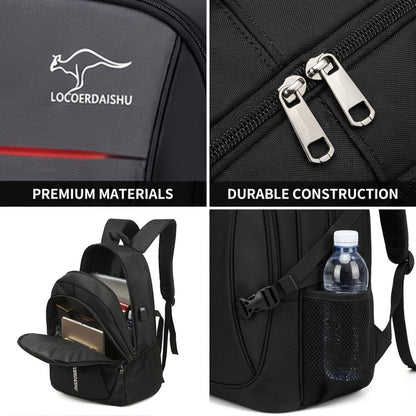 Local Warehouse - Spring/Summer 2026 New Products - Large Capacity Business Duffle Bag, Multi-Section Laptop Bag, School Bag, Black Backpack, Suitable For Daily Leisure, Travel And Work. New Product Promotion