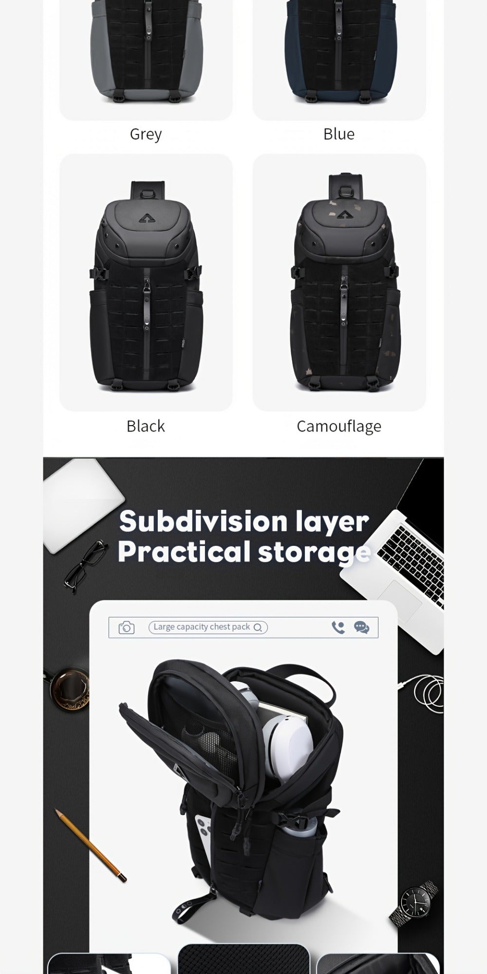 Sling Bag – Large Capacity, for Travel & Everyday Use | Bag Vero – detail view 11