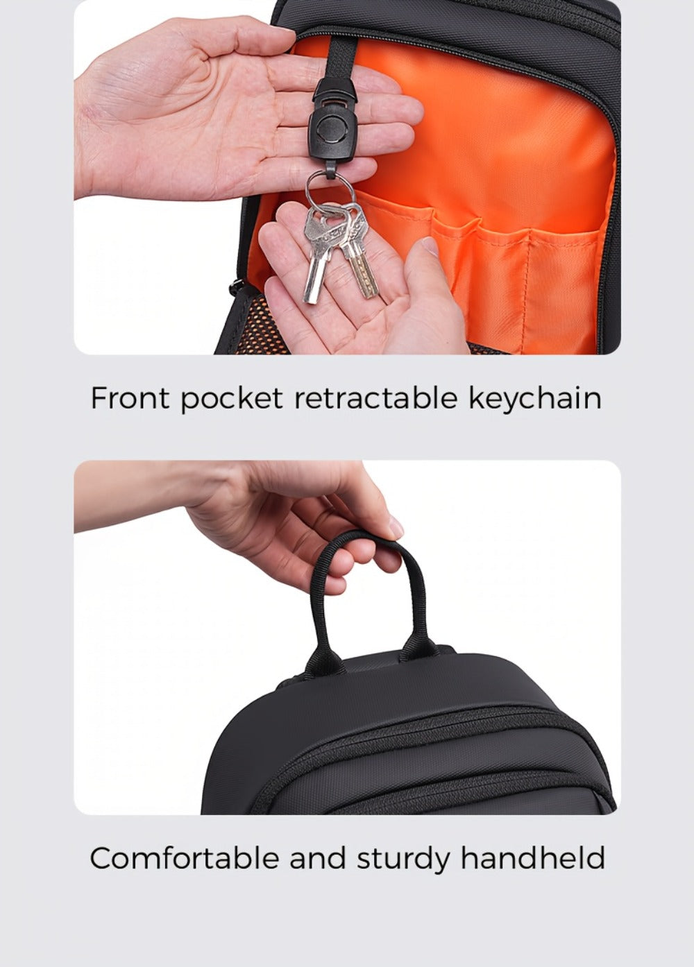 [FENRUIEN Chest Bag] FENRUIEN Men's Chest Bag - Multifunctional Shoulder Crossbody Bag - Compact Backpack for 9.7-Inch Tablets - Convenient for Summer Outings