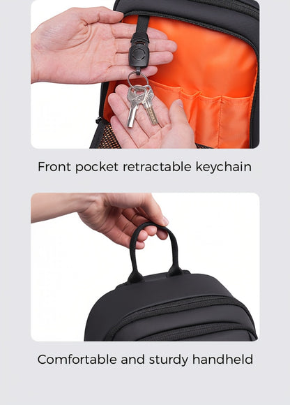[FENRUIEN Chest Bag] FENRUIEN Men's Chest Bag - Multifunctional Shoulder Crossbody Bag - Compact Backpack for 9.7-Inch Tablets - Convenient for Summer Outings