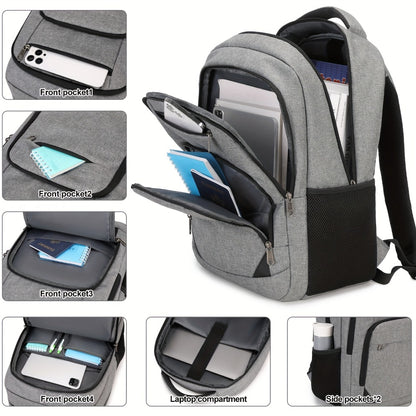 Unisex Backpack, Teen School Bag, 15.6-Inch Laptop Backpack, Business, College, Travel, And Daily Commute 3pcs Set