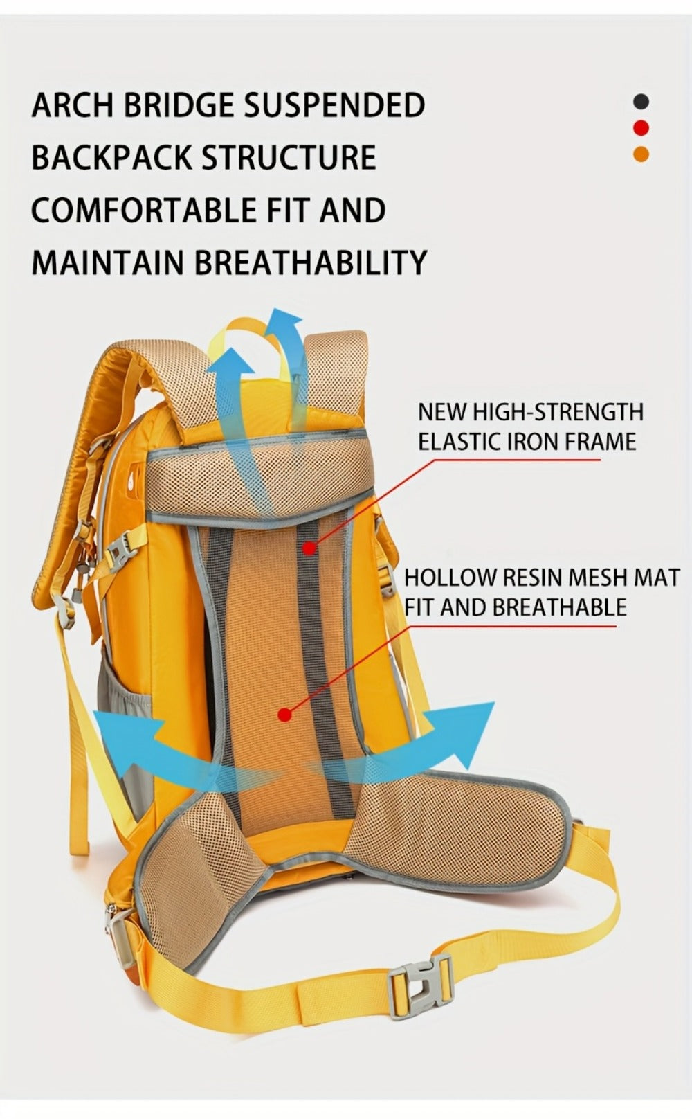 Large Capacity Hiking Outdoor Mountaineering Travel Backpack, Camping Travel Backpack, Nylon Waterproof Backpack, Ideal for Gifts, Suitable for Men And Women