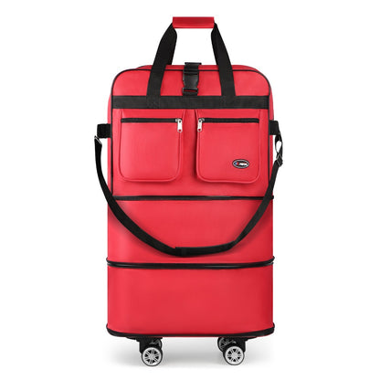 30" 36" Soft Expandable Foldable Luggage Bag with Removable Spinner Wheels,3-Layer Collapsible Suitcase Bag, Water-Resistant Large Capacity Rolling Duffle Bag for Home Storage Moving Travel