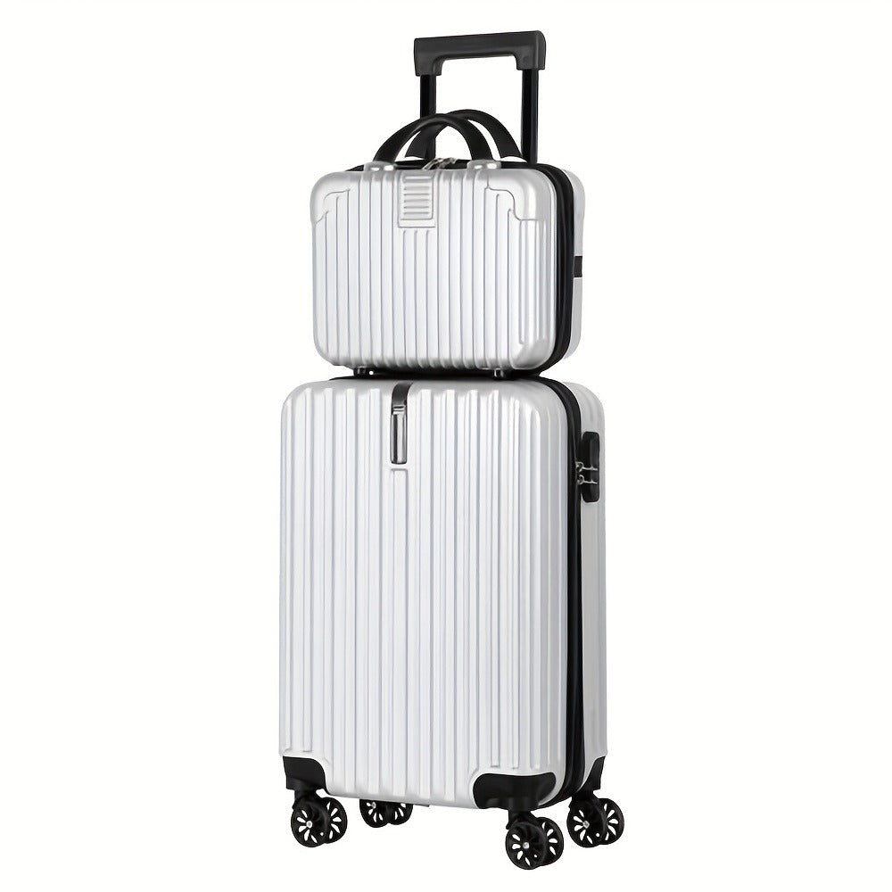 1pc/2pcs Suitcase Set Boarding Luggage Bag, 20inch Satchel Suitcase And 14inch Handbag Can Be Worn Diagonally Across The Trolley Case, with Wheels, Multi-Color Suitcase, for Office