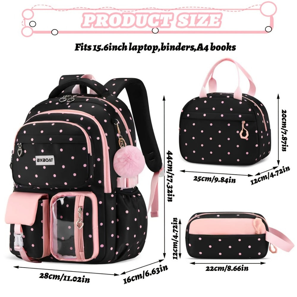 Laptop Backpack – 3-Piece, 15.6 Inch, Large Capacity, Trolley Sleeve | Bag Vero – detail view 9