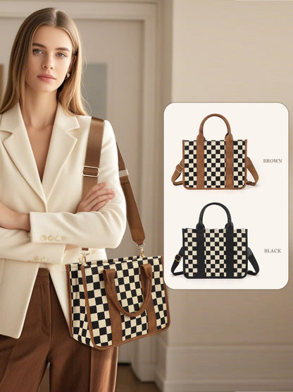 GAINSNS Mini Tote Bag for Women Shoulder Bags Crossbody Bag Handbag Satchel Bag Teacher Handbag - School Work Office Travel Beach