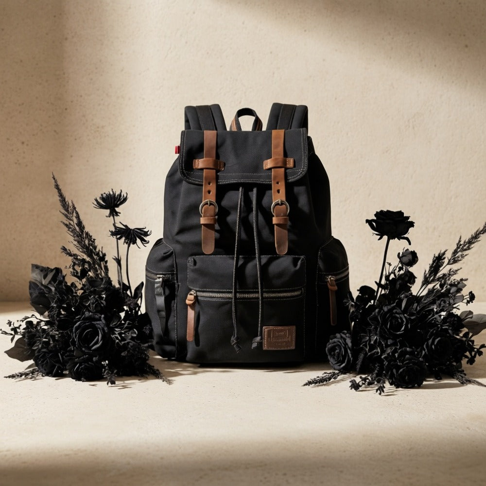 Travel Backpack – Canvas, Lightweight, Multi-Pocket, for Travel & Work | Bag Vero – detail view 11