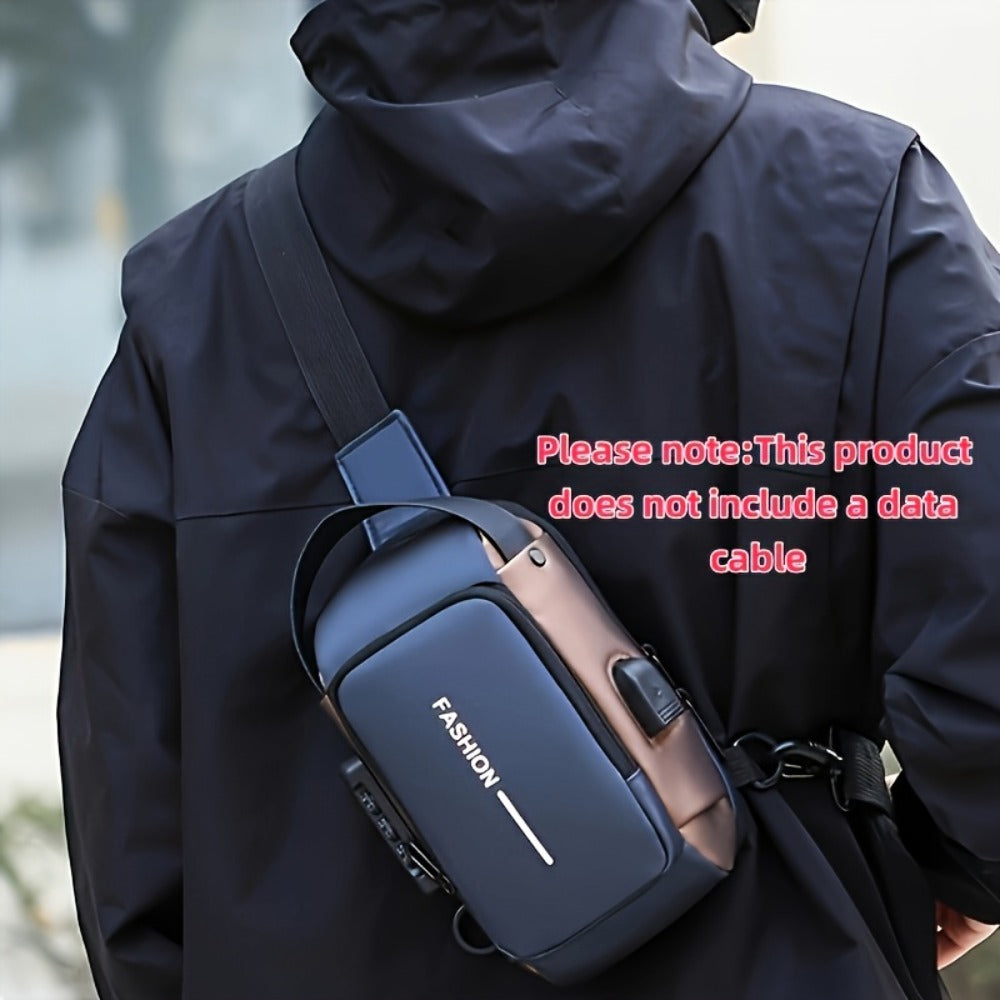 Anti-Theft Backpack, High-Capacity Adjustable Crossbody Backpack | Men'S, Anti-Theft Password Lock, Durable Fabric, Multi-Compartment Design, Secure Zipper Closure, Secure Travel Bag, It'S an Excellent Gift for Your Family And Friends