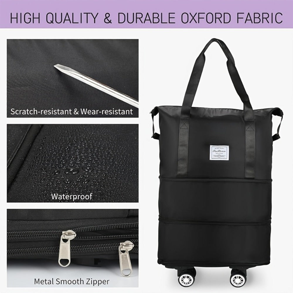 Carry On Luggage – Nylon, Foldable, Large Capacity, for Travel | Bag Vero – detail view 3