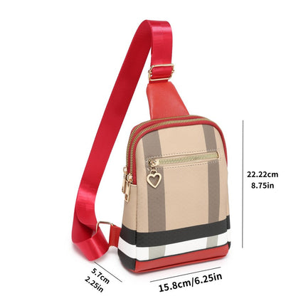ZENG BAG Women's Fashion Small Crossbody Bag - Women's Crossbody Waist Bag PU Leather Multifunctional Crossbody Belt Chest Bag with Adjustable Shoulder Strap Suitable for Casual Travel Shopping Perfect Valentine's Day Gift for Women