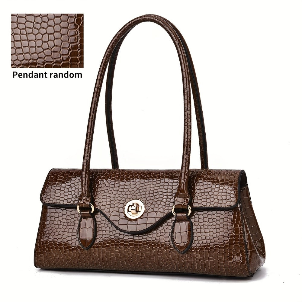 Crossbody Bag for Women – Crocodile Embossed High Gloss Textured | Bag Vero – detail view 15