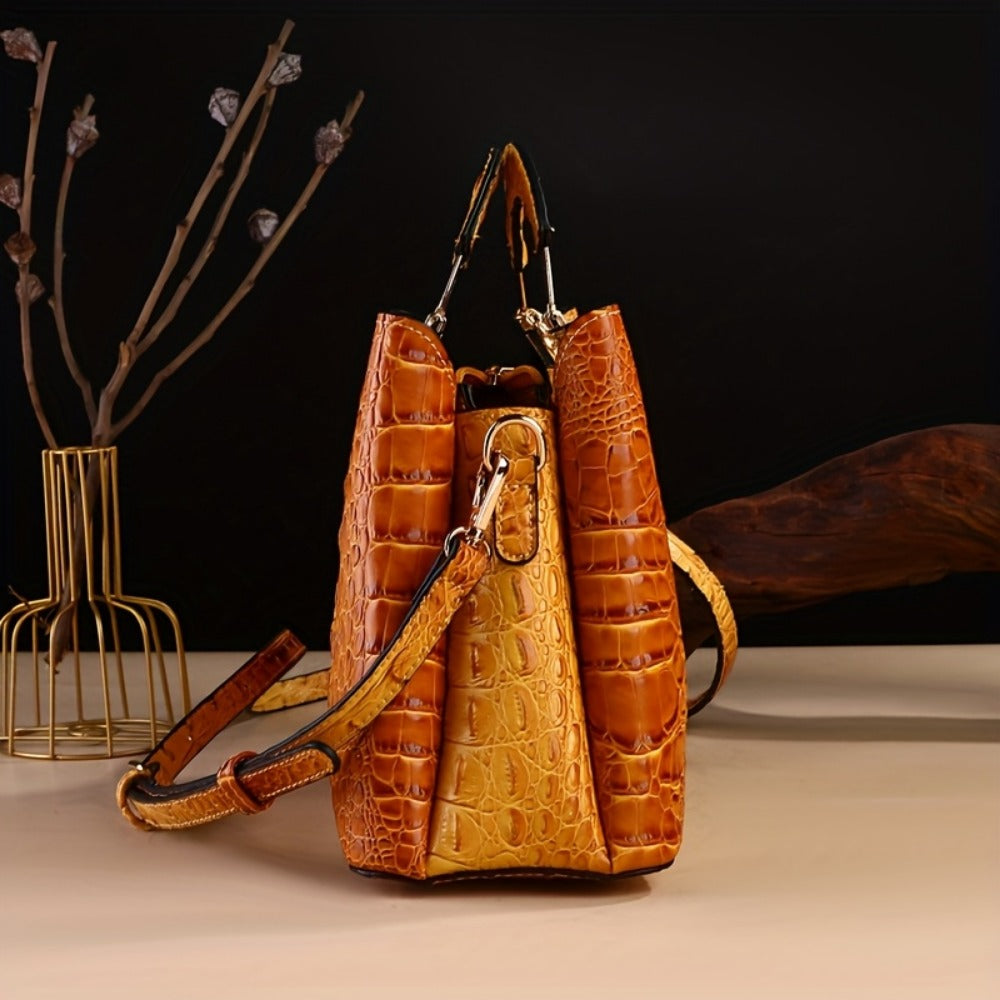 Crossbody Bag for Women – Crocodile Print Luxury Vintage Removable | Bag Vero – detail view 24