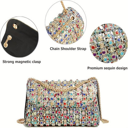 Women's Wallet – Large Capacity, Full Diamond Rhinestone Clutch Large | Bag Vero – detail view 5