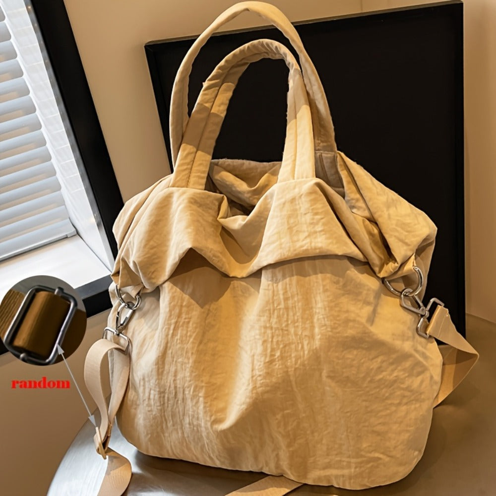 [Stylish Casual Nylon Bag] Stylish Casual Nylon Bag Lightweight Large-Capacity Nylon Shoulder Bag - Women's Stylish Casual Crossbody Bag for College And High School Students - Everyday Commuting Tote Bag