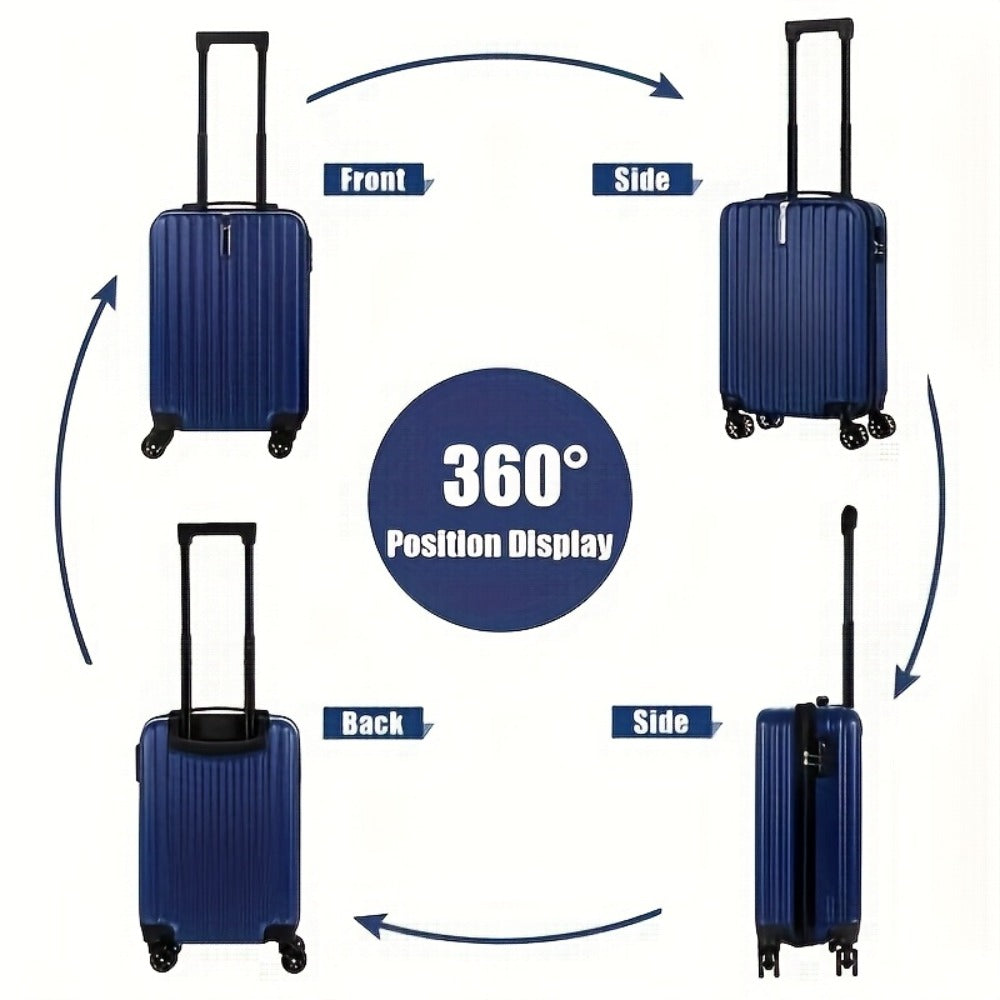 1pc/2pcs Suitcase Set Boarding Luggage Bag, 20inch Satchel Suitcase And 14inch Handbag Can Be Worn Diagonally Across The Trolley Case, with Wheels, Multi-Color Suitcase, for Office