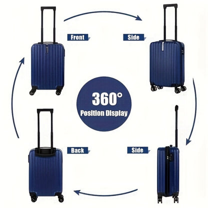 1pc/2pcs Suitcase Set Boarding Luggage Bag, 20inch Satchel Suitcase And 14inch Handbag Can Be Worn Diagonally Across The Trolley Case, with Wheels, Multi-Color Suitcase, for Office