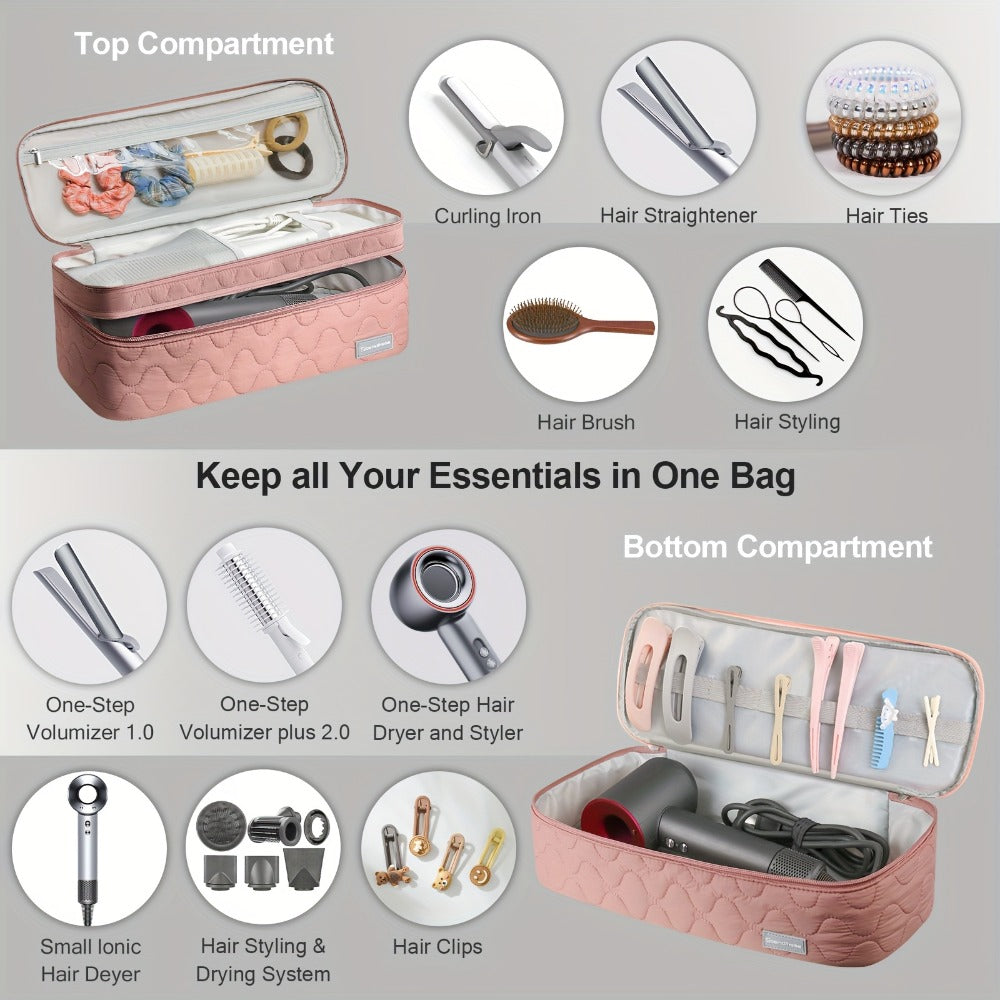 Lychii Double-Layer Travel Carrying Case Bag, Shark Flexstyle Carrying Case for Revlon One-Step Hair Dryer/Volumizer/Styler