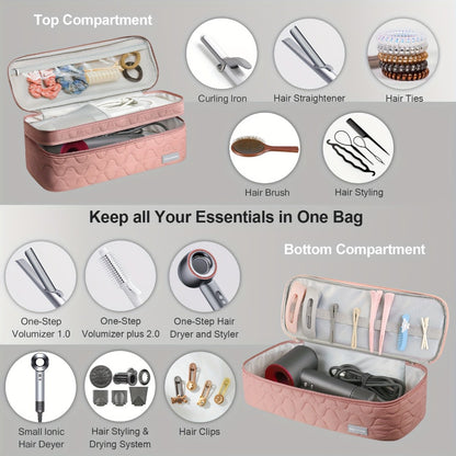 Lychii Double-Layer Travel Carrying Case Bag, Shark Flexstyle Carrying Case for Revlon One-Step Hair Dryer/Volumizer/Styler