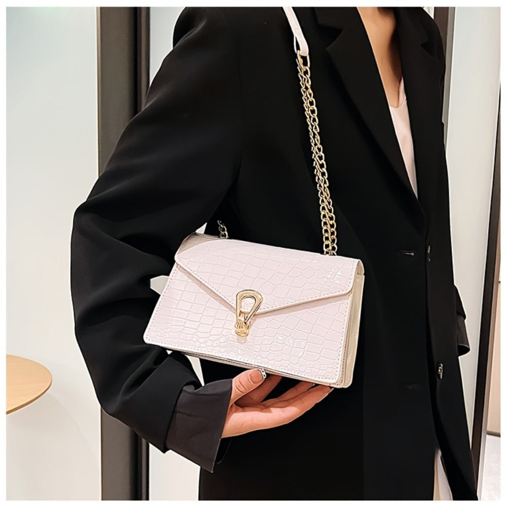 Crossbody Bag for Women – Crocodile Pattern Vintage Detachable Strap | Bag Vero – detail view 26