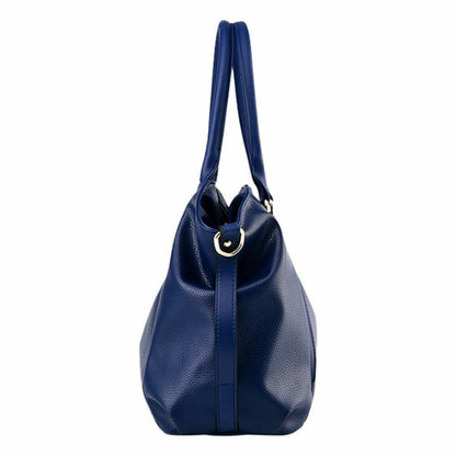 Fashionable Handbag, Available in Multiple Colors, Supports Three Carrying Modes: Handheld, Shoulder Back, And Crossbody. Multiple Internal Compartments And a Zippered Pocket. Metal Buckles And Shoulder Strap Additions on Both Sides of The Bag