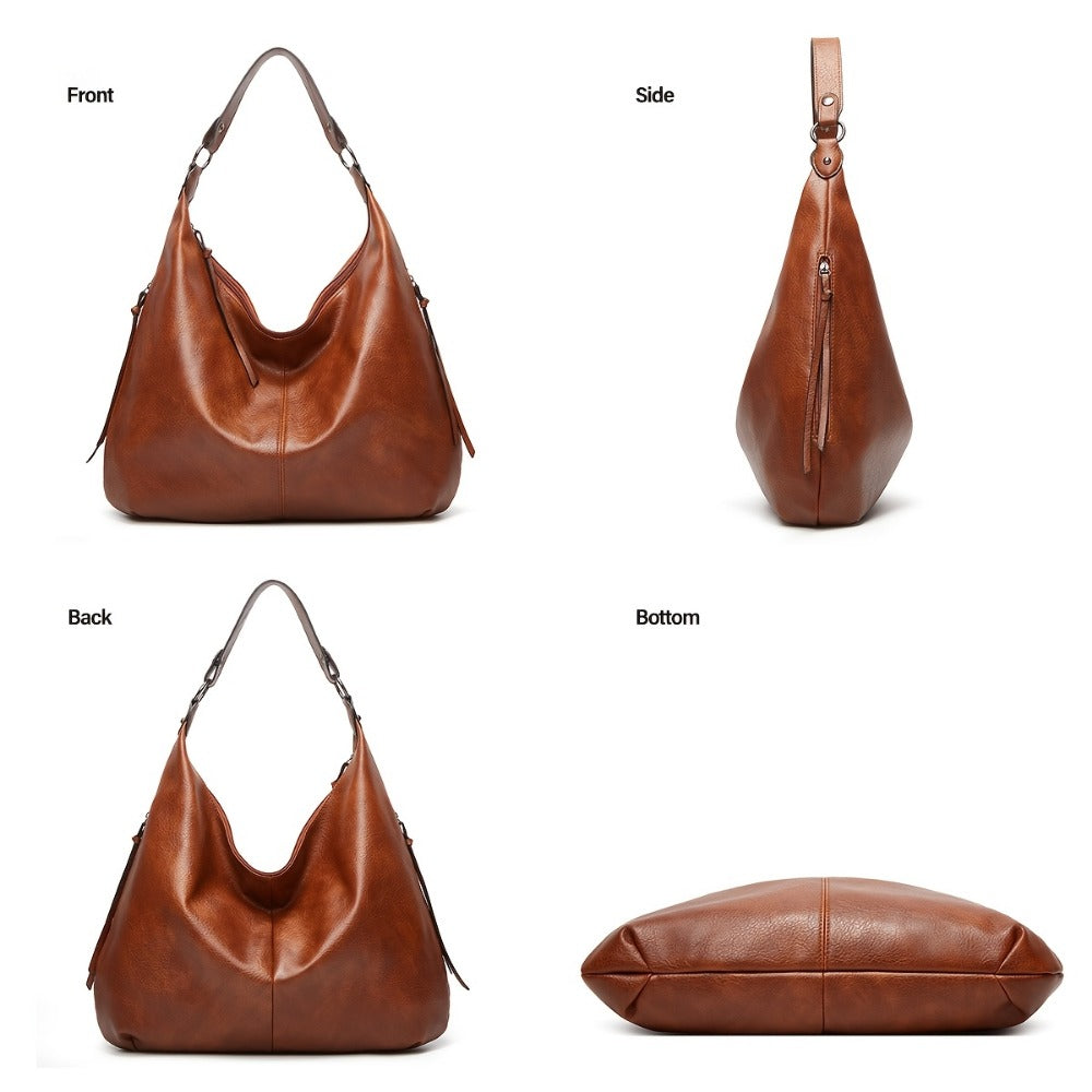 Tote Bag for Women – for Travel & Work, Faux Leather Work Large Zipper | Bag Vero – detail view 5