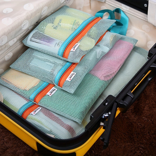 4pcs Multifunctional Travel Storage Bags, Grid Finishing Bags