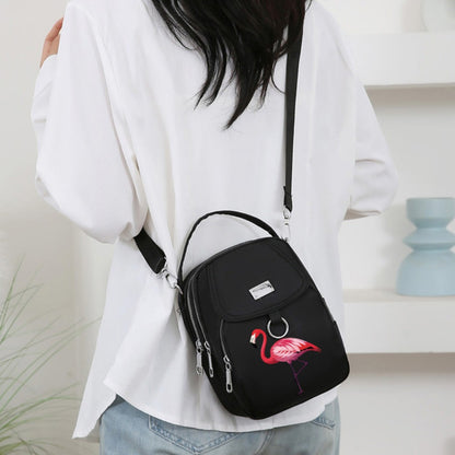1pc Pink Elegant Pattern Women Go Abroad to Play Oblique Span Bag Versatile Portable Oblique Span Bag Casual Fun Bag One Shoulder Outer Neutral Bag Mobile Phone Bag Casual Commuting