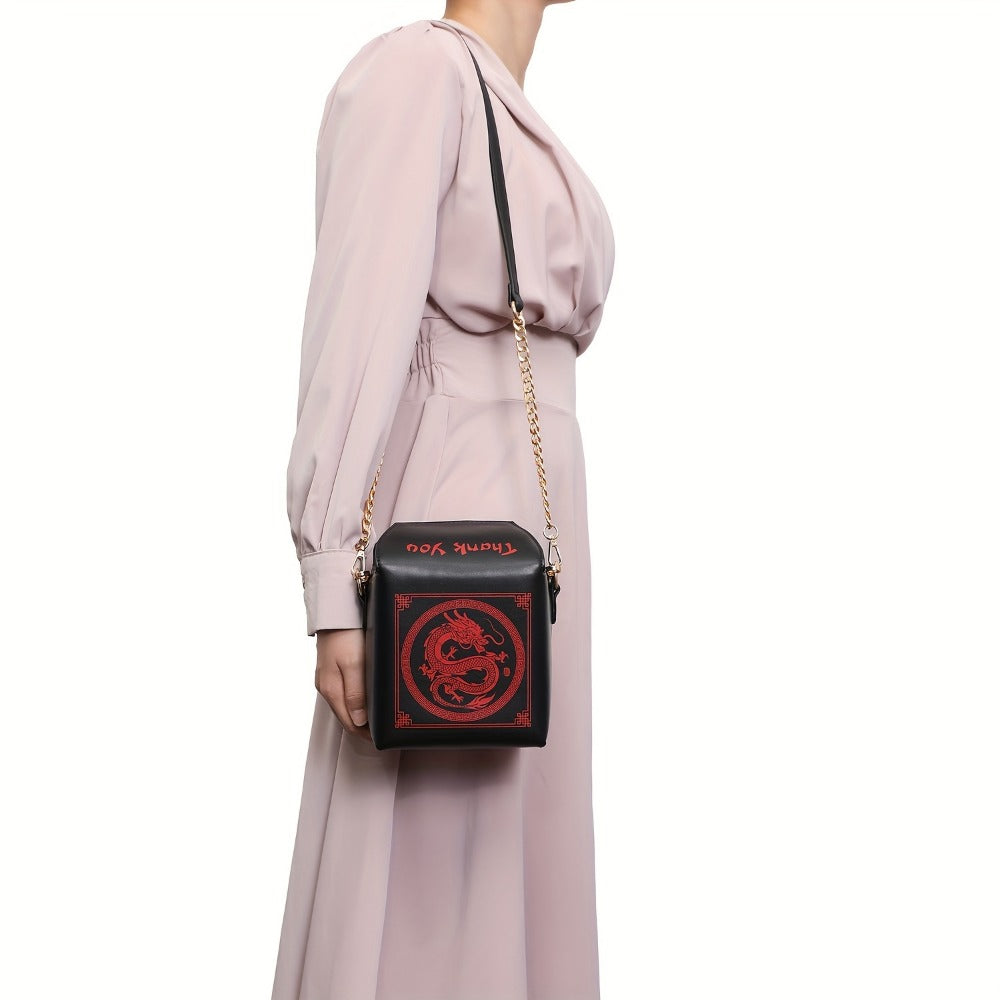 Crossbody Bag for Women – Dragon Pattern Novelty Messenger Removable | Bag Vero – detail view 10