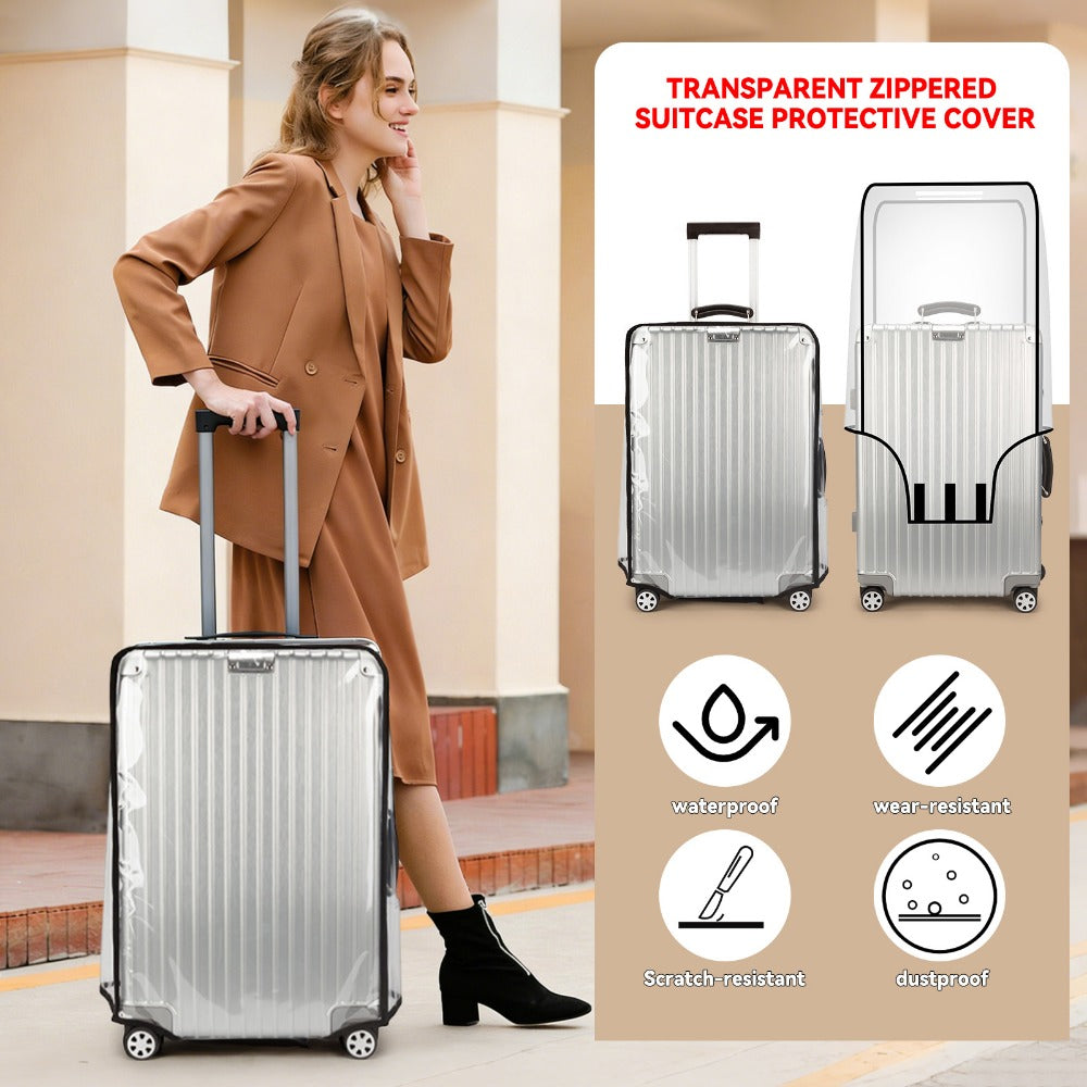 Carry On Luggage – 3 Pack, 28 Inch, PVC, Clear | Bag Vero – detail view 8