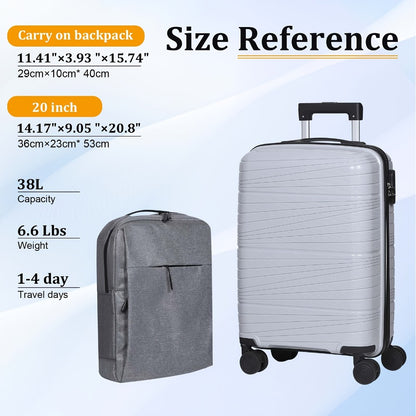 Luggage Set – 2 Piece, 20 Inch, 14 Inch, Spinner Wheels | Bag Vero – detail view 14