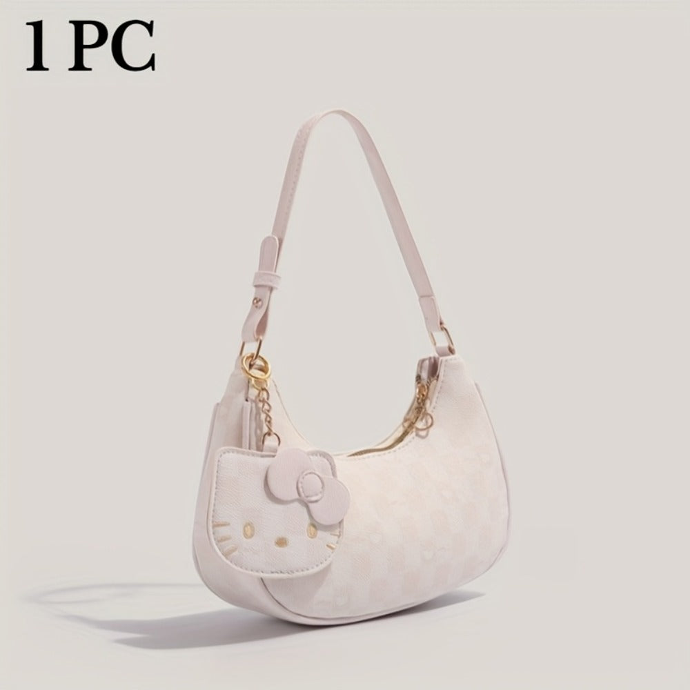 Sanrio Hello Kitty Easy Ruffled Bag - Korean Version Crossbody Bag - Suitable for Parties, Commuting, And Street Style - Valentine'S Day Gift And Must-Have for Fashionable Girlfriends at Birthday Parties