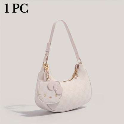 Sanrio Hello Kitty Easy Ruffled Bag - Korean Version Crossbody Bag - Suitable for Parties, Commuting, And Street Style - Valentine'S Day Gift And Must-Have for Fashionable Girlfriends at Birthday Parties