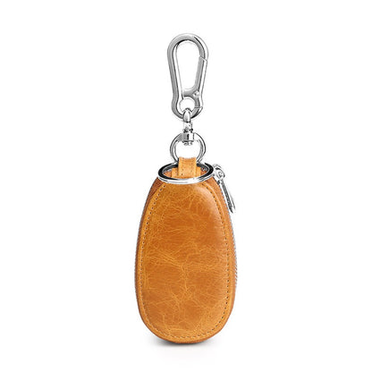 A Multifunctional Double-Layer Car Key Pouch for Men, Featuring a Retro Leather Design, Smart Folding Key Protection, And a Stylish Business Wallet