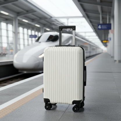 Luggage Trolley Case, 20-inch Boarding Case, ABS Lightweight Hard Shell, TSA Lock, 360-degree Smooth Swivel Wheels, Telescopic Handle, Zipper Opening And Closing, Suitable for Various Travel Occasions, Black, White, Silvery, Rose Golden