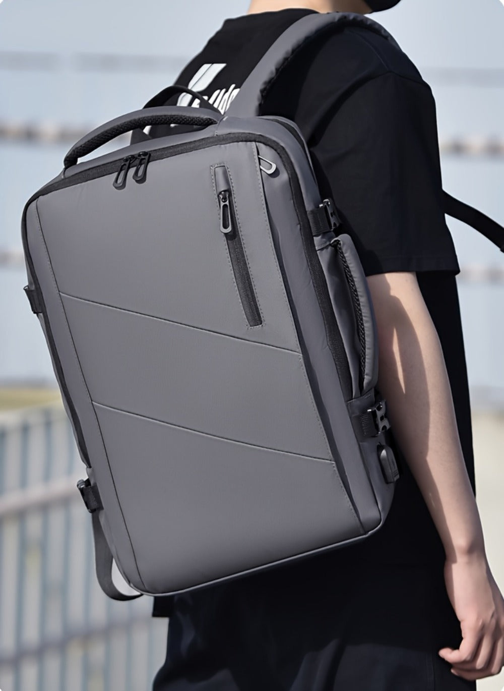 Backpack for Women – Nylon, Convertible, Multi-Pocket, for Travel & Work | Bag Vero – detail view 37