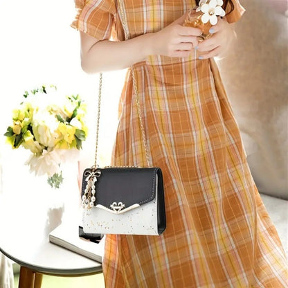 1pc Women's Elegant Sparkling Sequin Color Crossbody Tote Bag with Adjustable Strap, Large Capacity Wallet Suitable for Phone & Cards