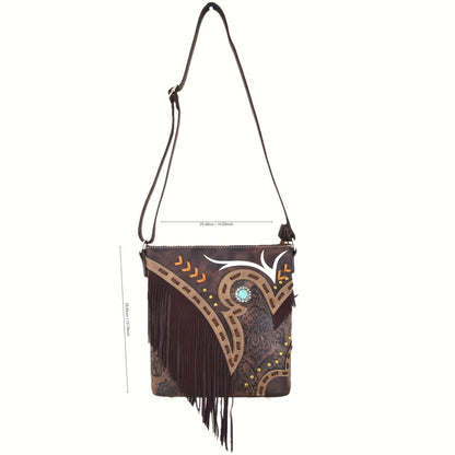 Western Style Women'S Fashion Tassel Crossbody Bag Handbag Women'S Wallet Rural Daily Use Shoulder Bag
