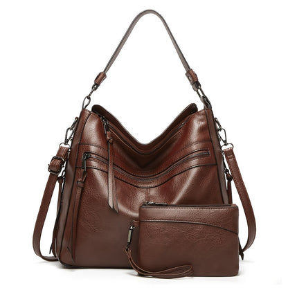 Trendy Double Zipper Tote Bag for Women, Suitable for Casual Use, Can Be Worn As a Shoulder Or Crossbody Bag, Popular in Europe And The United States