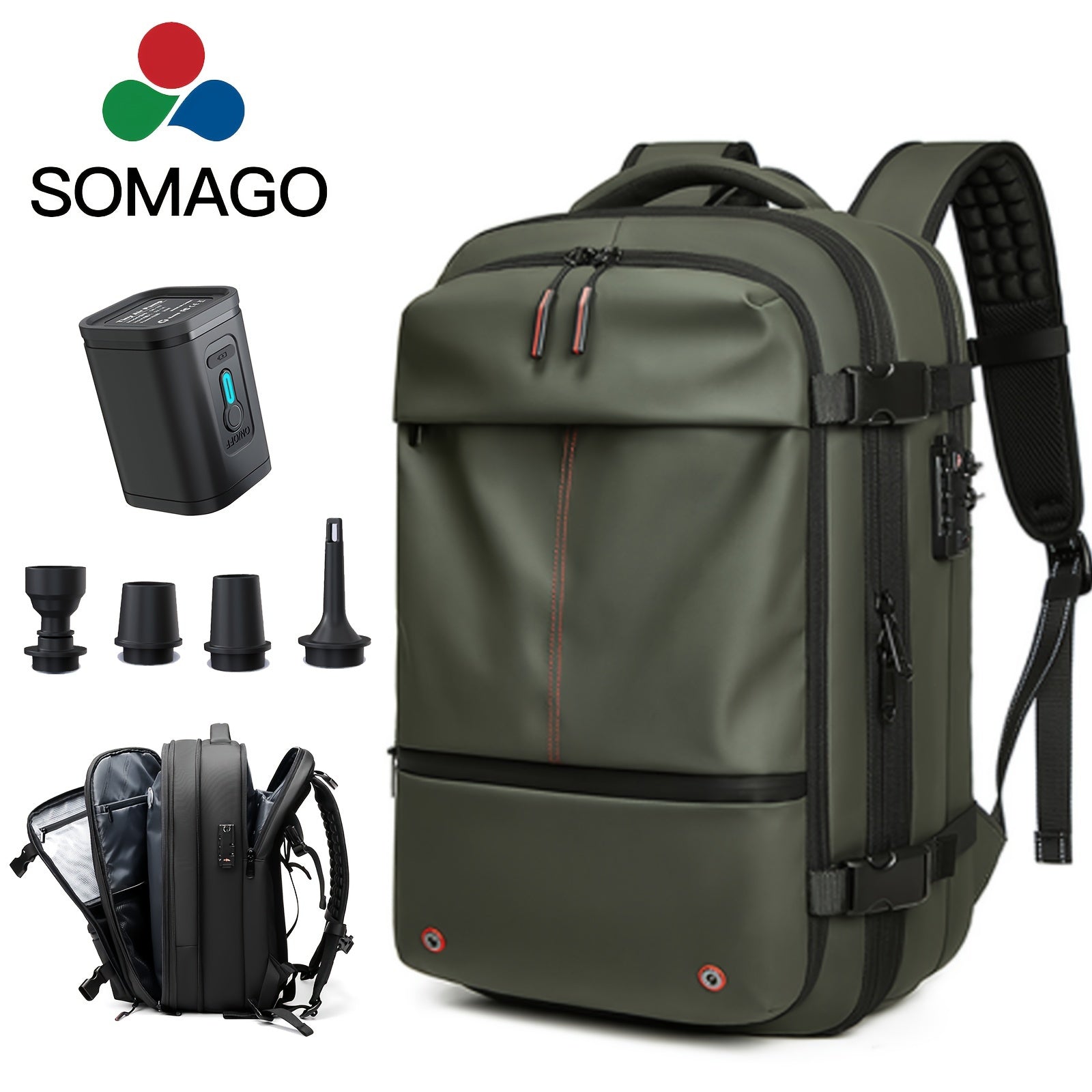 Laptop Backpack – 60L, TSA Lock, Anti-Theft, for Travel | Bag Vero – detail view 20